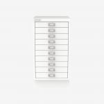 Bisley A3 Series MultiDrawer Traffic White 10 Drawer