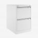 Bisley BS Filing Cabinet Traffic White 2 Drawer