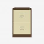 Bisley BS Filing Cabinet Coffee Cream 2 Drawer