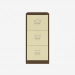 Bisley BS Filing Cabinet Coffee Cream 3 Drawer