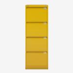 Bisley BS Filing Cabinet Yellow 4 Drawer
