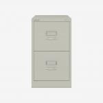 Bisley BS Filing Cabinet Light Grey 2 Drawer