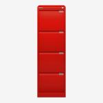 Bisley BS Filing Cabinet Cardinal Red 4 Drawer