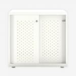 Bisley Glide with perforated doors Traffic White