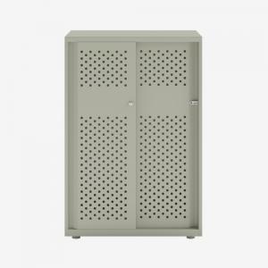 Bisley Glide with perforated doors Goose Grey