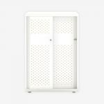 Bisley Glide with perforated doors Traffic White