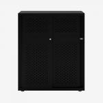 Bisley Glide with perforated doors Black