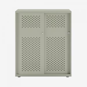 Bisley Glide with perforated doors Goose Grey