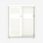 Bisley Glide with perforated doors Traffic White