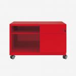 Bisley Caddy Cardinal Red 2 Drawer