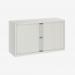 Bisley 1200mm Wide EuroTambour Unit (695mm) (1 shelf) Chalk