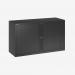 Bisley 1200mm Wide EuroTambour Unit (695mm) (1 shelf) Black