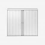 Bisley 1200mm Wide EuroTambour Unit (1030mm) (2 shelves) Traffic White