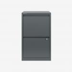 Bisley 2 Drawer Home Filing Cabinet Anthracite Grey 2 Drawer