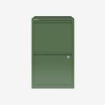 Bisley 2 Drawer Home Filing Cabinet Olive Green 2 Drawer