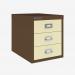 Bisley 12 Series MultiDrawer Coffee Cream 3 Drawer