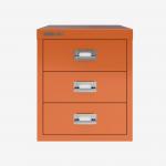 Bisley 12 Series MultiDrawer Bisley Orange 3 Drawer