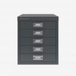 Bisley 5 Drawer Filing Cabinet – Desktop Anthracite Grey 5 Drawer