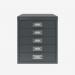 Bisley 5 Drawer Filing Cabinet – Desktop Anthracite Grey 5 Drawer