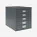 Bisley 5 Drawer Filing Cabinet – Desktop Anthracite Grey 5 Drawer