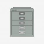 Bisley 5 Drawer Filing Cabinet – Desktop Bisley Silver 5 Drawer