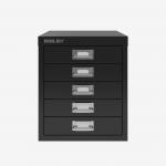 Bisley 5 Drawer Filing Cabinet – Desktop Black 5 Drawer