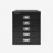 Bisley 5 Drawer Filing Cabinet – Desktop Black 5 Drawer