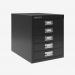 Bisley 5 Drawer Filing Cabinet – Desktop Black 5 Drawer