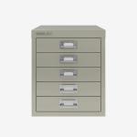 Bisley 5 Drawer Filing Cabinet – Desktop Goose Grey 5 Drawer
