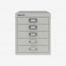 Bisley 5 Drawer Filing Cabinet – Desktop Light Grey 5 Drawer