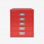 Bisley 5 Drawer Filing Cabinet – Desktop Cardinal Red 5 Drawer
