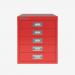 Bisley 5 Drawer Filing Cabinet – Desktop Cardinal Red 5 Drawer