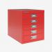 Bisley 5 Drawer Filing Cabinet – Desktop Cardinal Red 5 Drawer