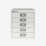Bisley 5 Drawer Filing Cabinet – Desktop Traffic White 5 Drawer