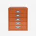 Bisley 5 Drawer Filing Cabinet – Desktop Bisley Orange 5 Drawer