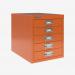 Bisley 5 Drawer Filing Cabinet – Desktop Bisley Orange 5 Drawer