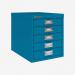 Bisley 5 Drawer Filing Cabinet – Desktop Azure 5 Drawer