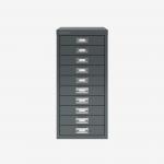 Bisley A4 10 Drawer Filing Cabinet Anthracite Grey 10 Drawer