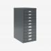 Bisley A4 10 Drawer Filing Cabinet Anthracite Grey 10 Drawer