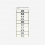 Bisley A4 10 Drawer Filing Cabinet Chalk 10 Drawer