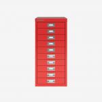 Bisley A4 10 Drawer Filing Cabinet Cardinal Red 10 Drawer