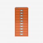 Bisley A4 10 Drawer Filing Cabinet Bisley Orange 10 Drawer
