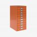 Bisley A4 10 Drawer Filing Cabinet Bisley Orange 10 Drawer