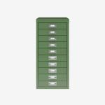 Bisley A4 10 Drawer Filing Cabinet Olive Green 10 Drawer