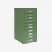 Bisley A4 10 Drawer Filing Cabinet Olive Green 10 Drawer