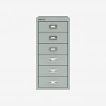 Bisley 6 Drawer MultiDrawer Filing Cabinet Bisley Silver 6 Drawer