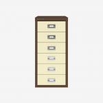 Bisley 6 Drawer MultiDrawer Filing Cabinet Coffee Cream 6 Drawer