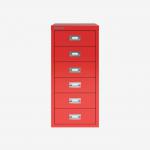 Bisley 6 Drawer MultiDrawer Filing Cabinet Cardinal Red 6 Drawer