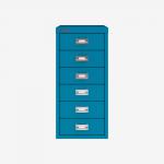 Bisley 6 Drawer MultiDrawer Filing Cabinet Azure 6 Drawer