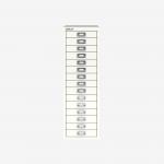 Bisley 15 Drawer Filing Cabinet Chalk 15 Drawer
